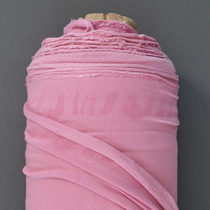 Bubble gum pink colored jersey fabric made from MicroModal and spandex.