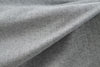 Heather gray colored ribbed knit fabric made from cotton.