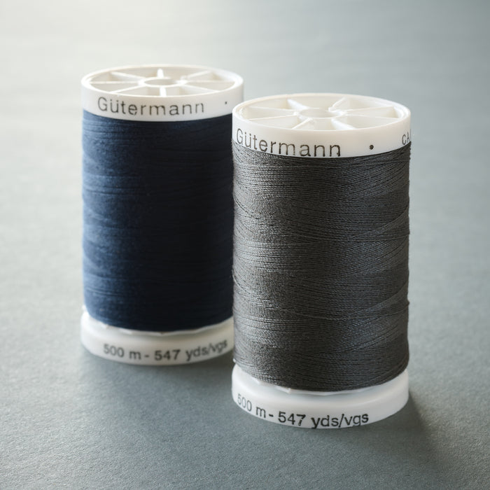 Midnight and Smoke Gutermann Sew-All Thread