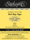 Label for half inch knit stay tape.